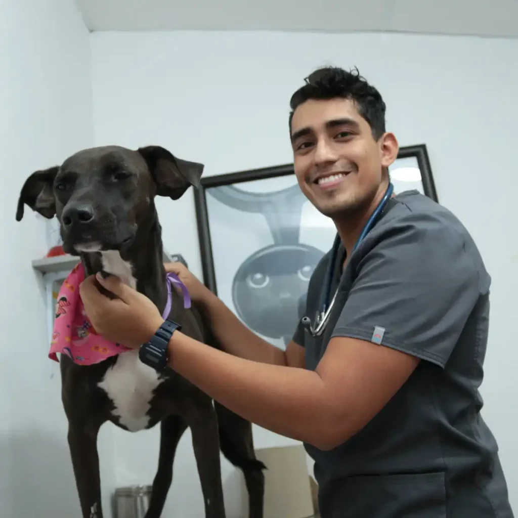 dr-martin-junto-a-un-perro-mirando-a-la-camara